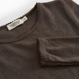 Tamra, Uld Pointelle T-shirt - Terre