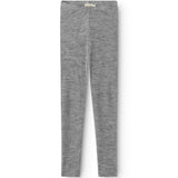 Leg, Uld Pointelle Leggings - Grey Melange