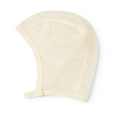 Hoody, Uld Pointelle Hue - Natural