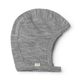 Hoody, Uld Pointelle Hue - Grey Melange