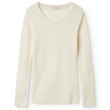 Tamra W, Uld Pointelle T-shirt - Natural