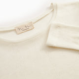 Tamra W, Uld Pointelle T-shirt - Natural