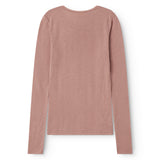 Tamra W, Uld Pointelle T-shirt - Burnt Rose