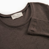 Tamra W, Uld Pointelle T-shirt - Terre