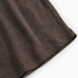 Tamra W, Uld Pointelle T-shirt - Terre