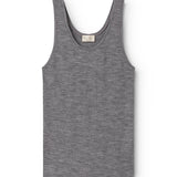 Tevo W, Uld Pointelle Undertrøje - Grey Melange