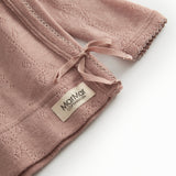 Tut Wrap LS, Uld Pointelle Bluse - Burnt Rose