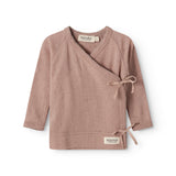 Tut Wrap LS, Uld Pointelle Bluse - Burnt Rose