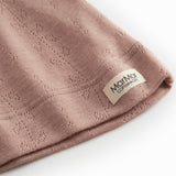 Strap Vest, Uld Pointelle Undertrøje - Burnt Rose