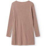 Night Dress, Uld Pointelle Nattøj - Burnt Rose