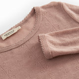 Night Dress, Uld Pointelle Nattøj - Burnt Rose