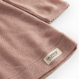 Night Dress, Uld Pointelle Nattøj - Burnt Rose