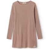 Night Dress, Uld Pointelle Nattøj - Burnt Rose