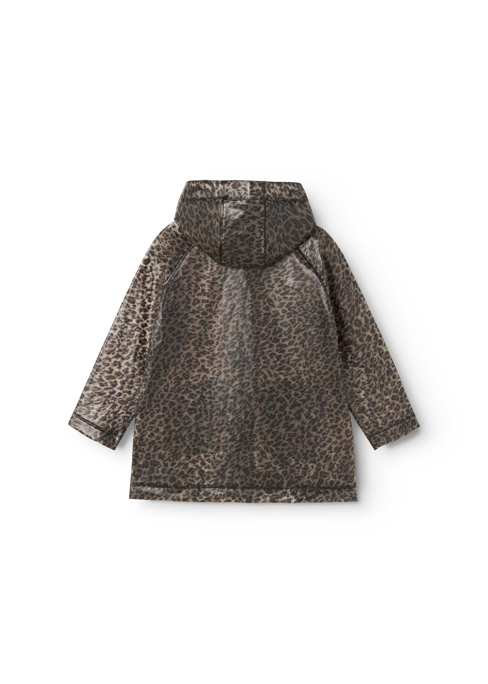 leopardmønstret regnjakke med hætte til børn