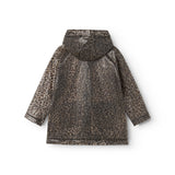 leopardmønstret regnjakke med hætte til børn