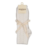 Knee Socks Pointelle, Strømper - Gentle White