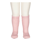 Knee Socks Pointelle, Strømper - Faded Rose
