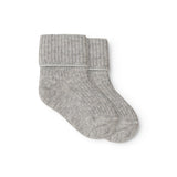 Newborn Socks 2-pack, Strømper - Light Grey Melange
