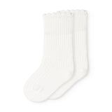 Newborn Socks Scallop 2-pack, Strømper - Gentle White