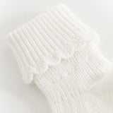 Newborn Socks Scallop 2-pack, Strømper - Gentle White