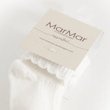 Newborn Socks Scallop 2-pack, Strømper - Gentle White