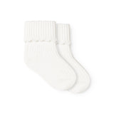 Newborn Socks Scallop 2-pack, Strømper - Gentle White