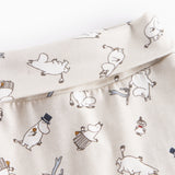 Babybukser i lyst stof med Moomin-print