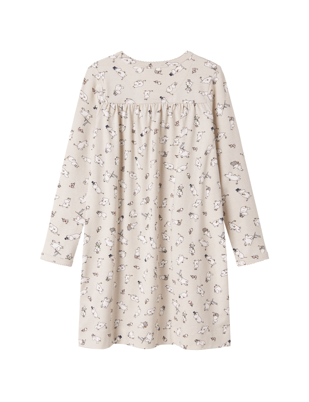 Langærmet natkjole til børn med Moomin-print i lyse farver