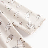 Langærmet natkjole til børn med Moomin-print i lyse farver