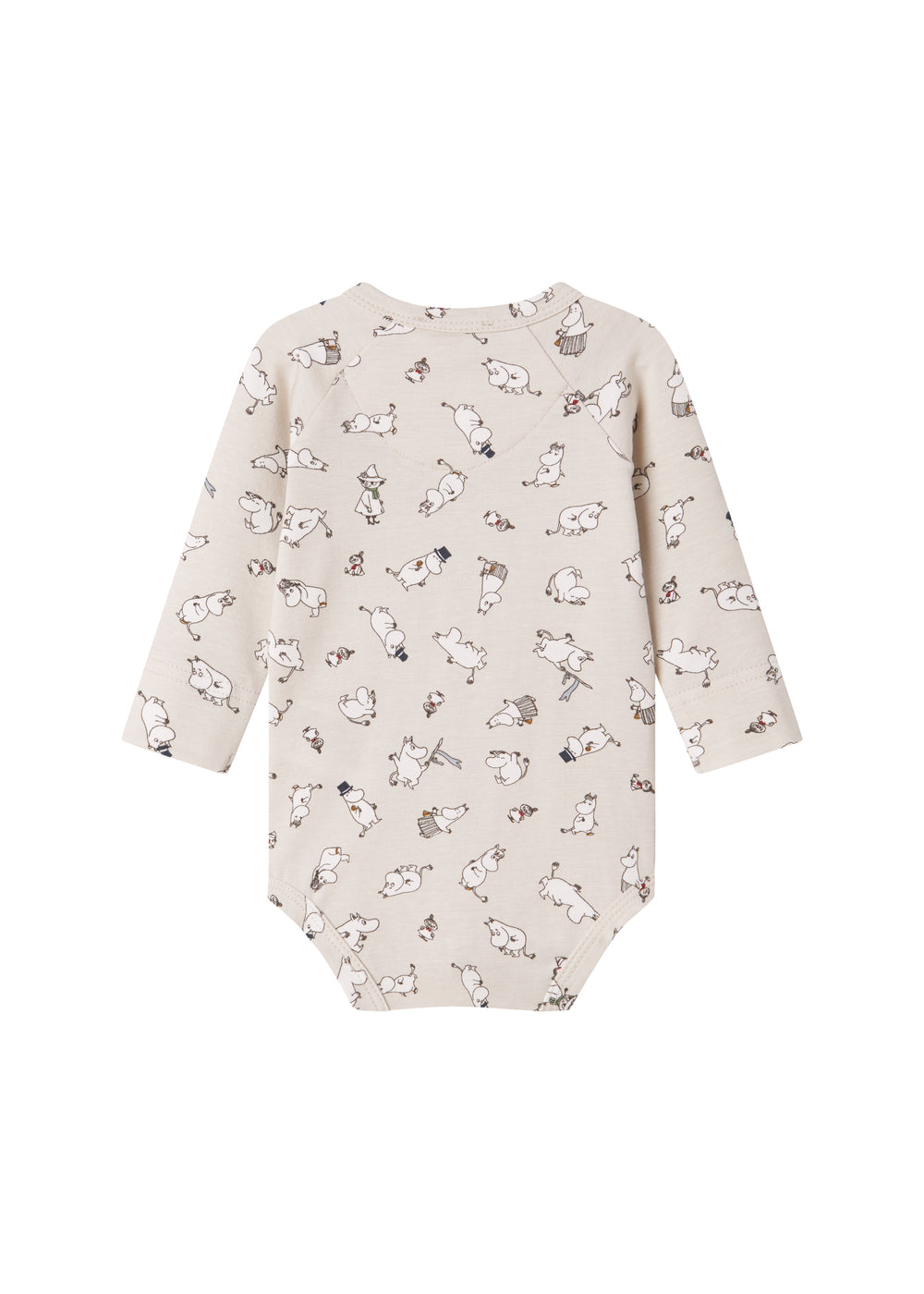 Langærmet babybody med Moomin-print i lyse farver