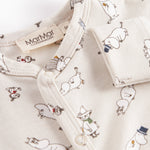 Langærmet babybody med Moomin-print i lyse farver