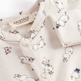Langærmet babybody med Moomin-print i lyse farver