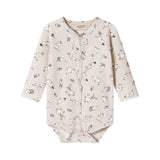 Langærmet babybody med Moomin-print i lyse farver