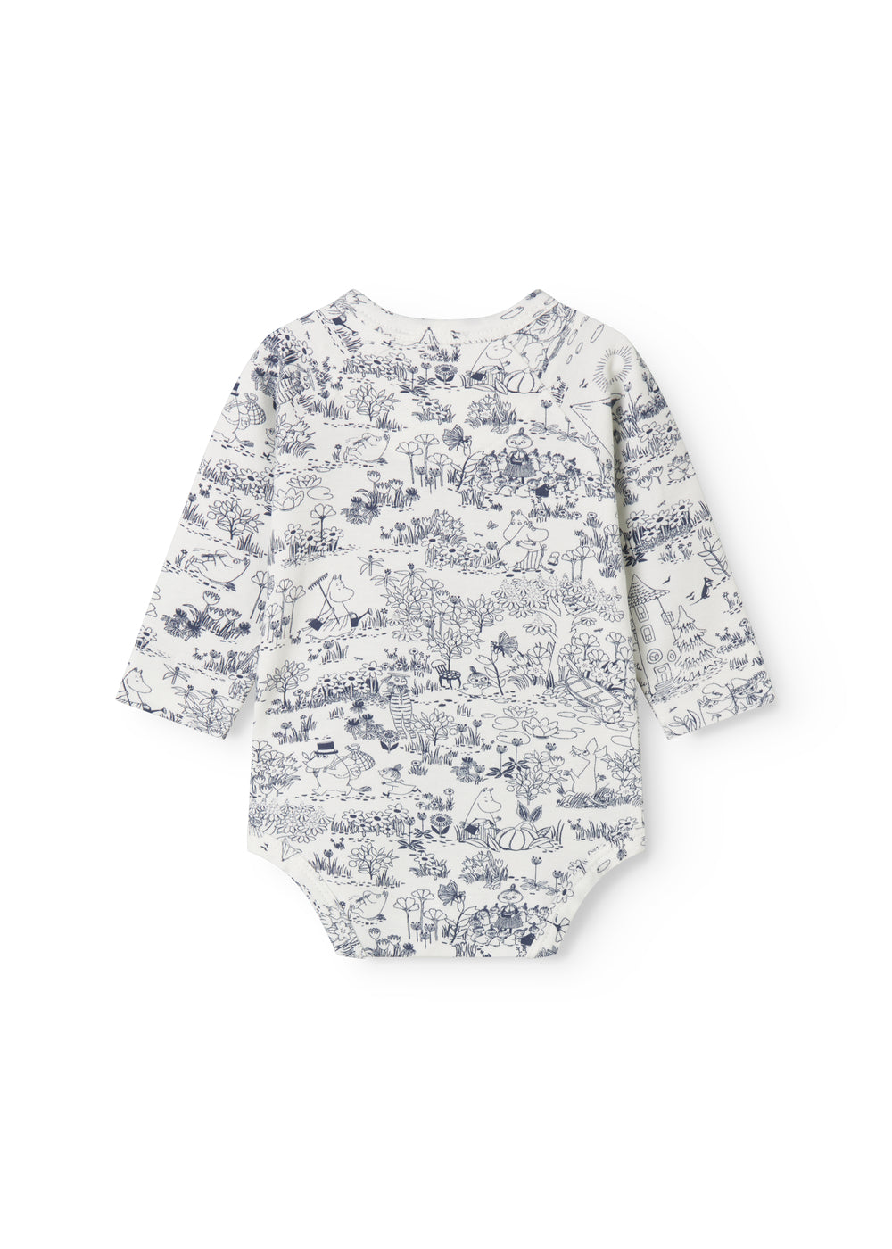 Langærmet bodystocking med Moomin print til nyfødte