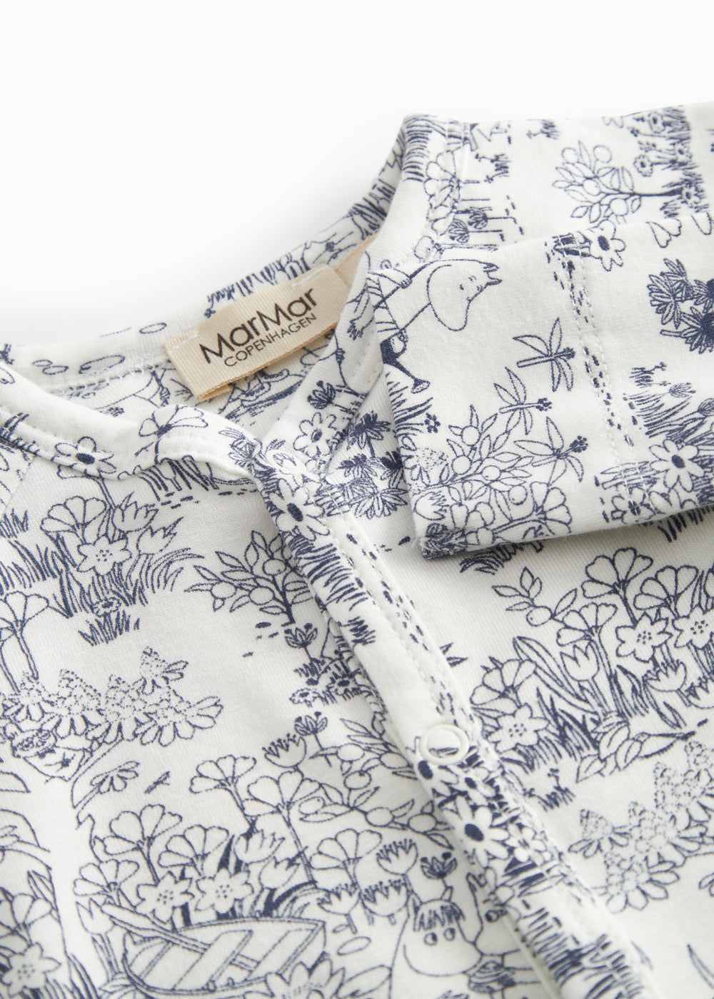 Langærmet bodystocking med Moomin print til nyfødte