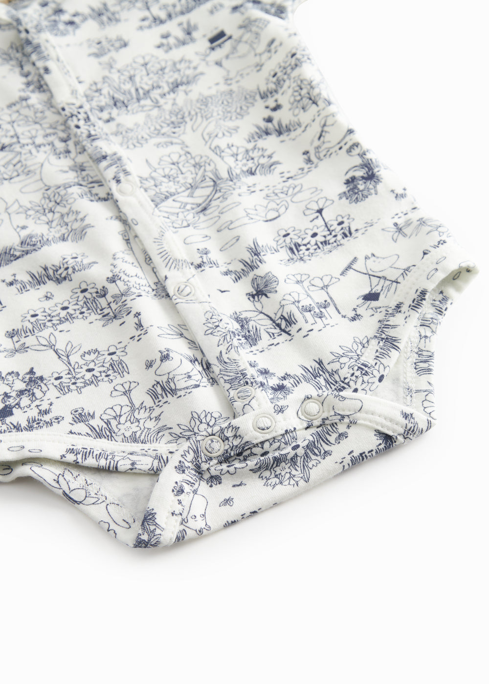 Langærmet bodystocking med Moomin print til nyfødte