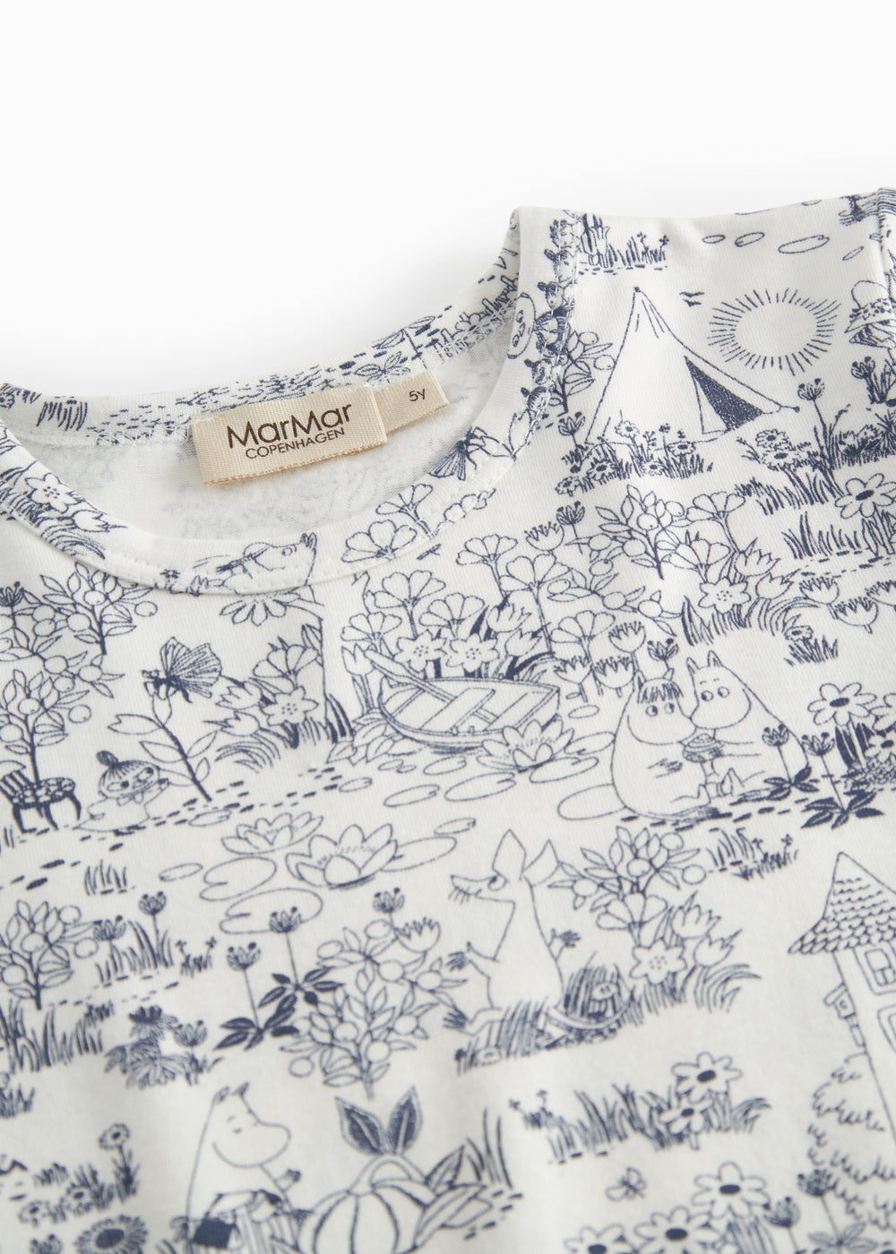 Kortærmet t-shirt til børn med et fint Moomin print