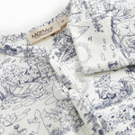 Langærmet baby heldragt med fødder og Moomin print