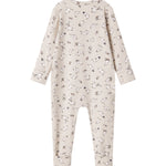 Heldragt til baby med lange ærmer og Moomin-tryk i lyse farver