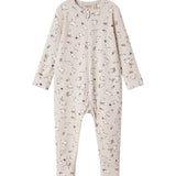 Heldragt til baby med lange ærmer og Moomin-tryk i lyse farver