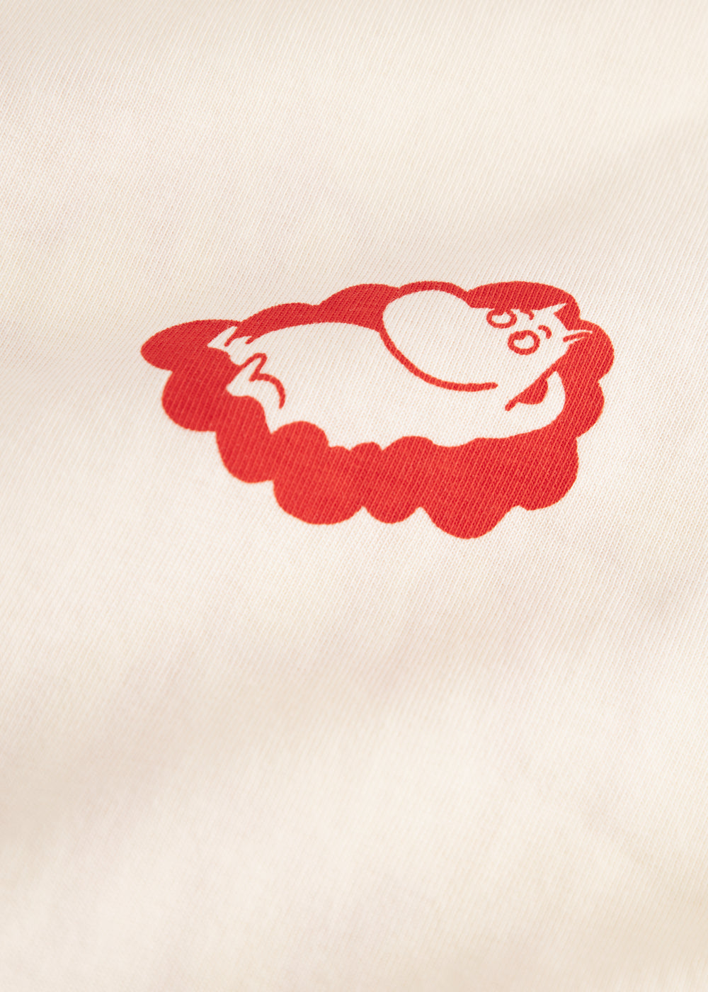 Råhvid børne-T-shirt med Mumin-print