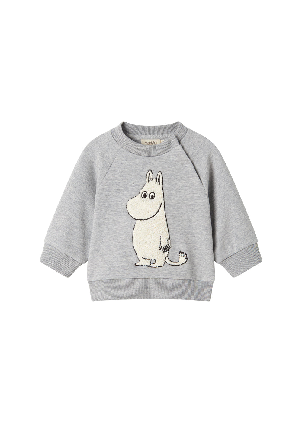 Grå børnetrøje med Moomin print foran