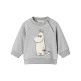 Grå børnetrøje med Moomin print foran