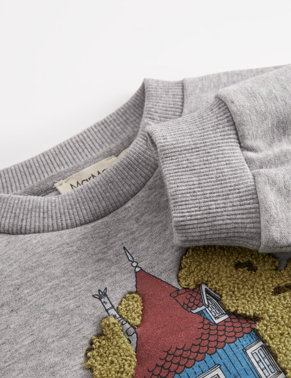 Grå sweatshirt til baby med Moomin hus print