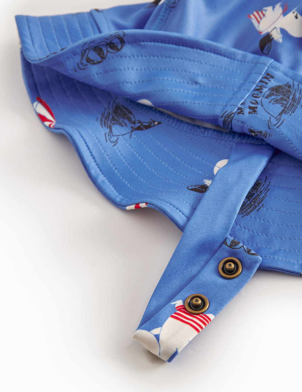 Blå badehat til børn med Moomin print