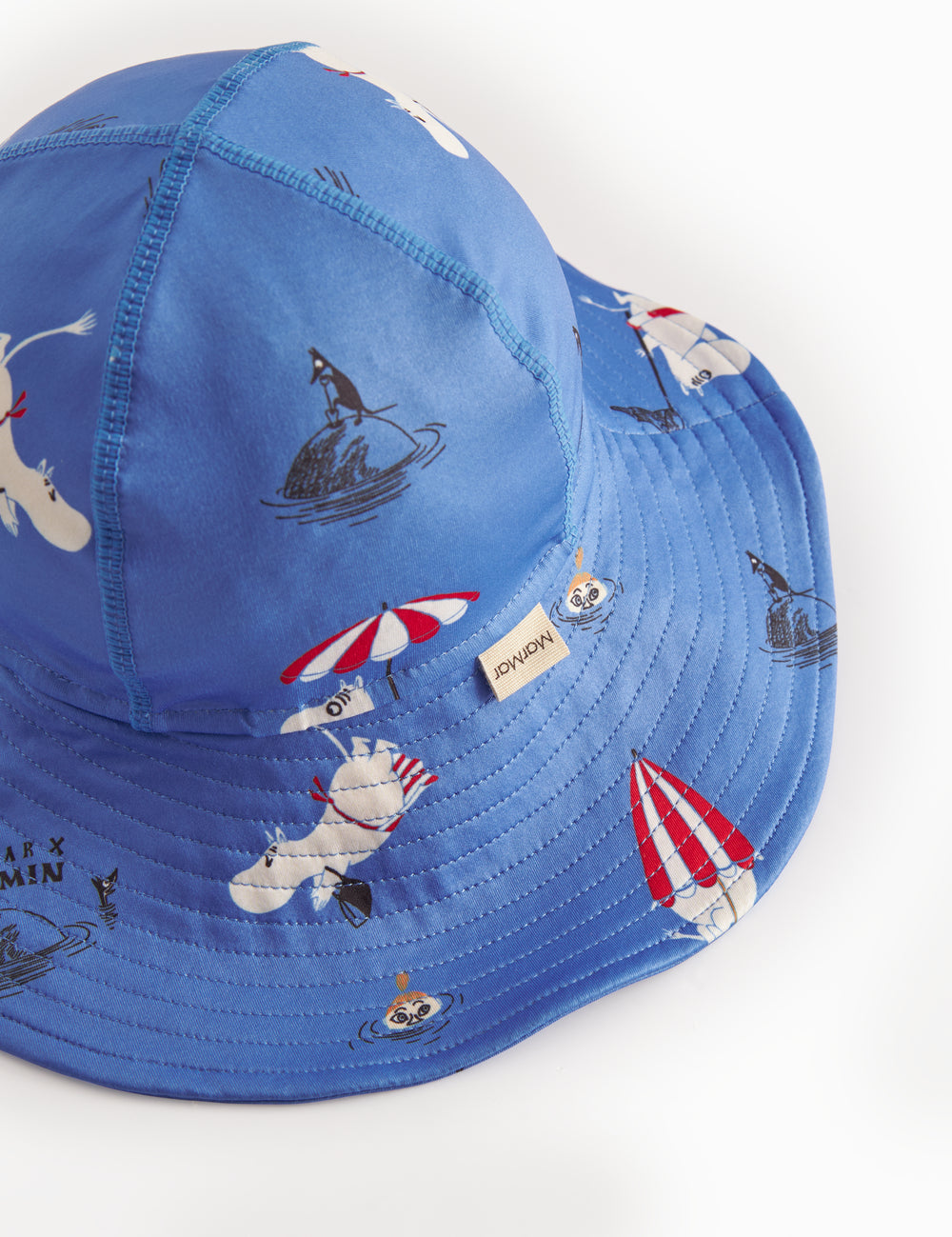 Blå badehat til børn med Moomin print