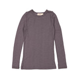 Tamra, Uld Pointelle T-shirt - Plum