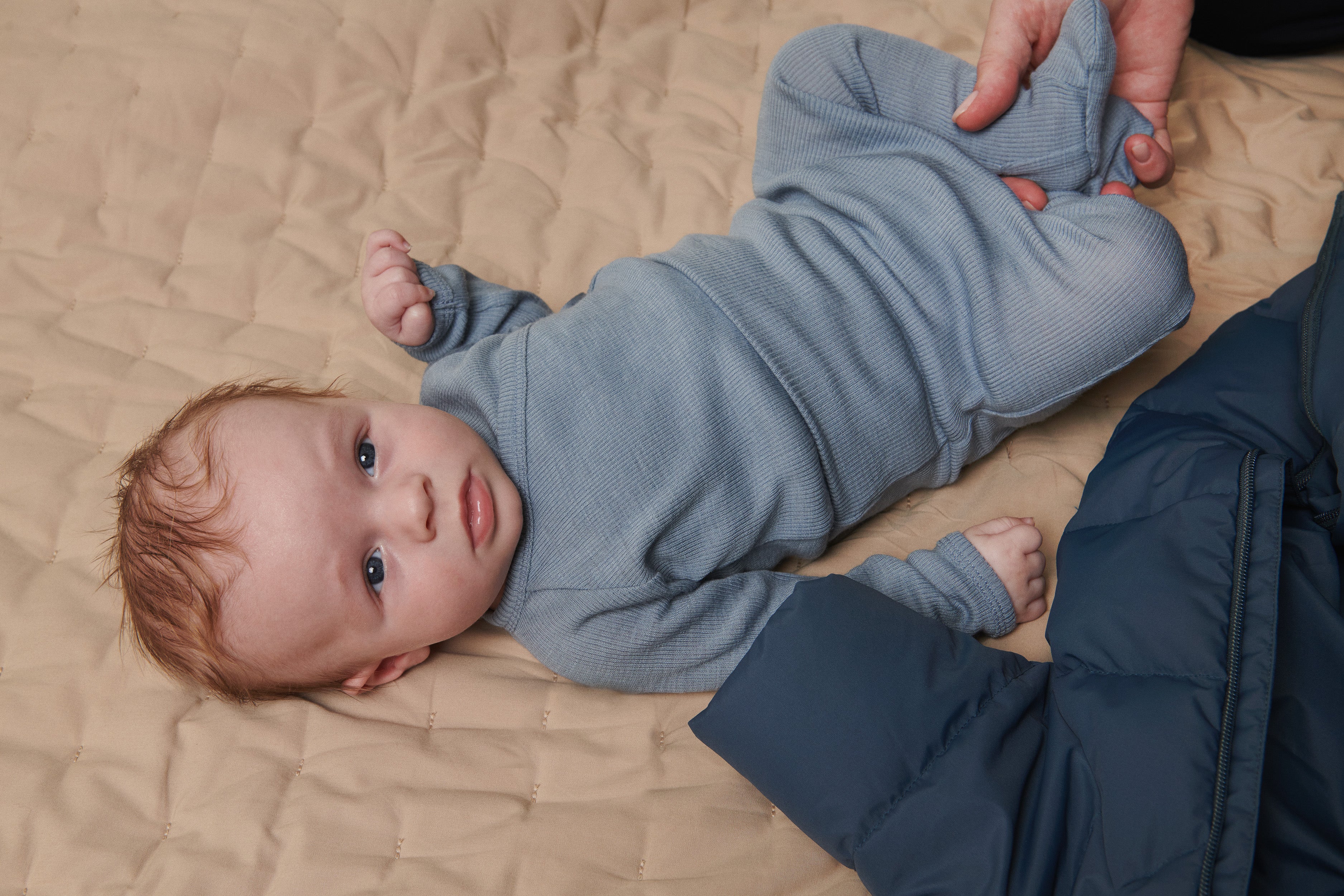 Pixa, Uld Rib Bukser - Monsoon Blue