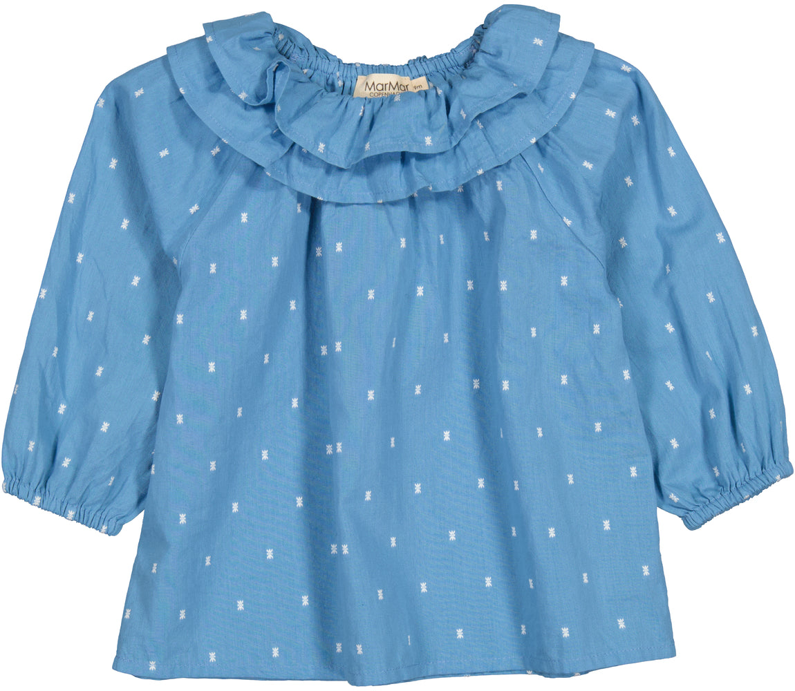 Tonella, Bluse - Clear Blue Dobby