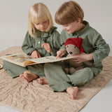 Pajama Frill Set, Nattøj - Green Check